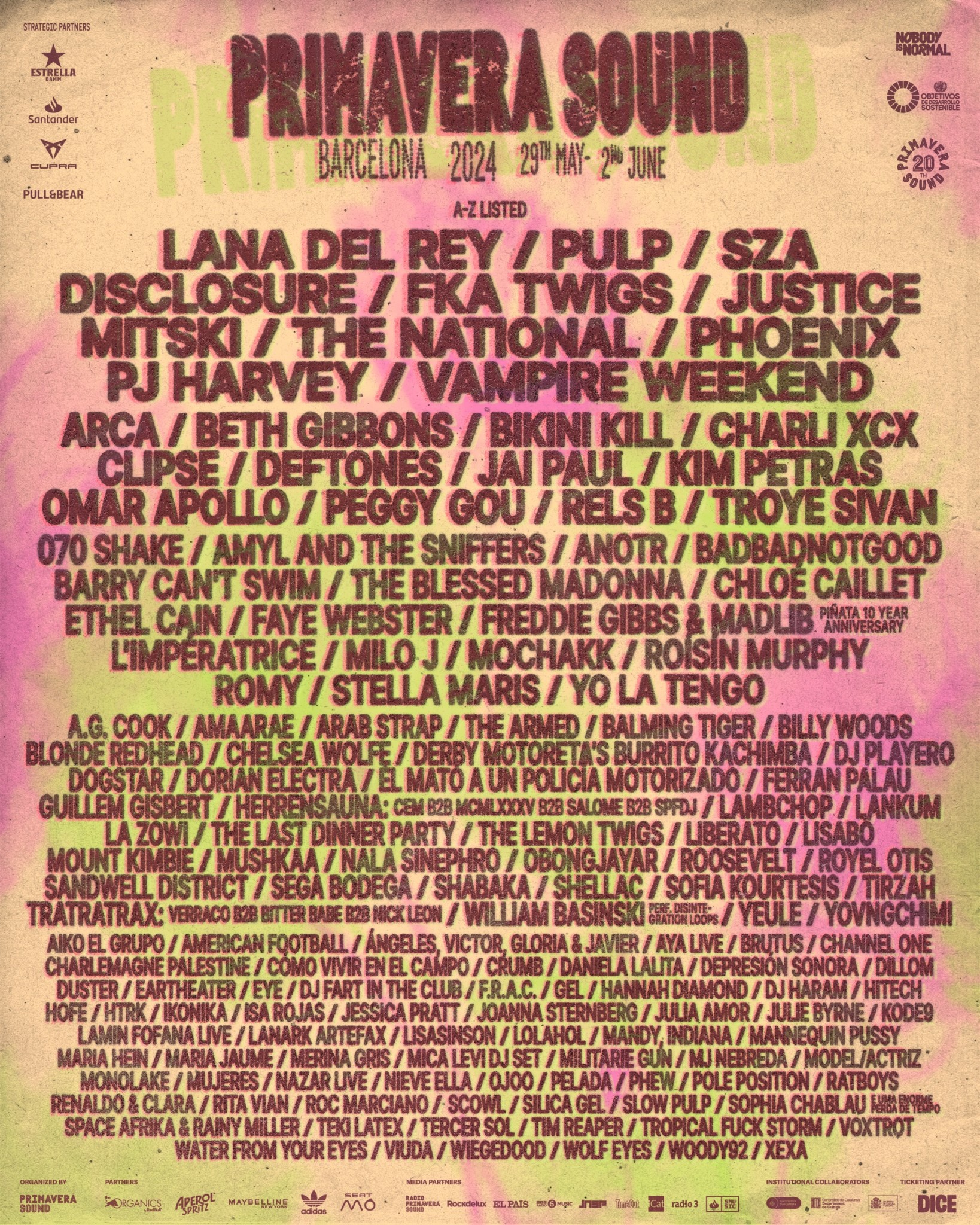 primavera sound 2024 cartel